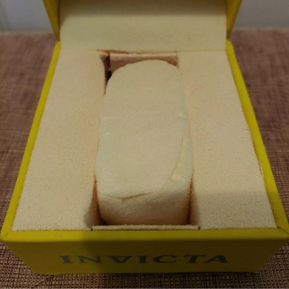 Invicta Yellow Classic Wave Empty Watch Box Case - Picture 3 of 6